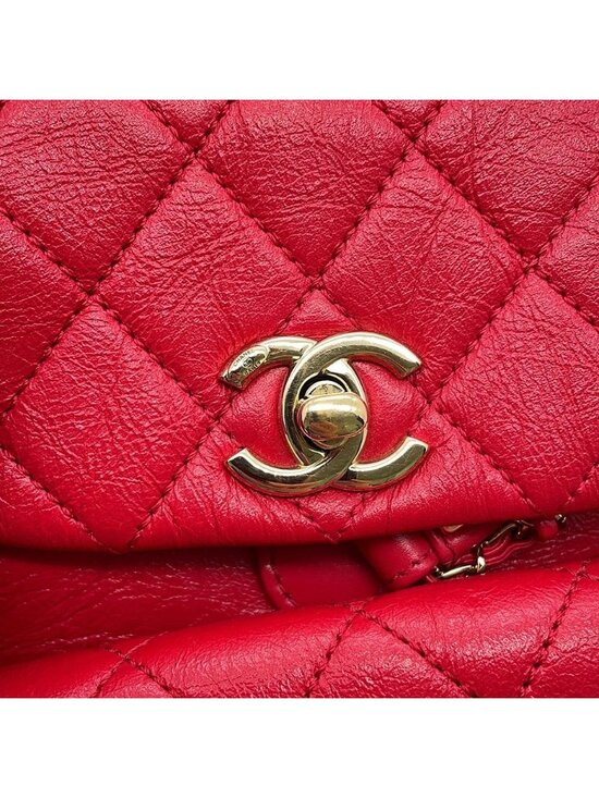 Chanel Quilted CC Logo Leather Backpack main image 6